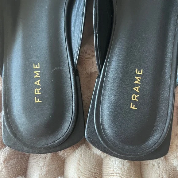 FRAME Black Leather Le Town Mules - Picture 12 of 13